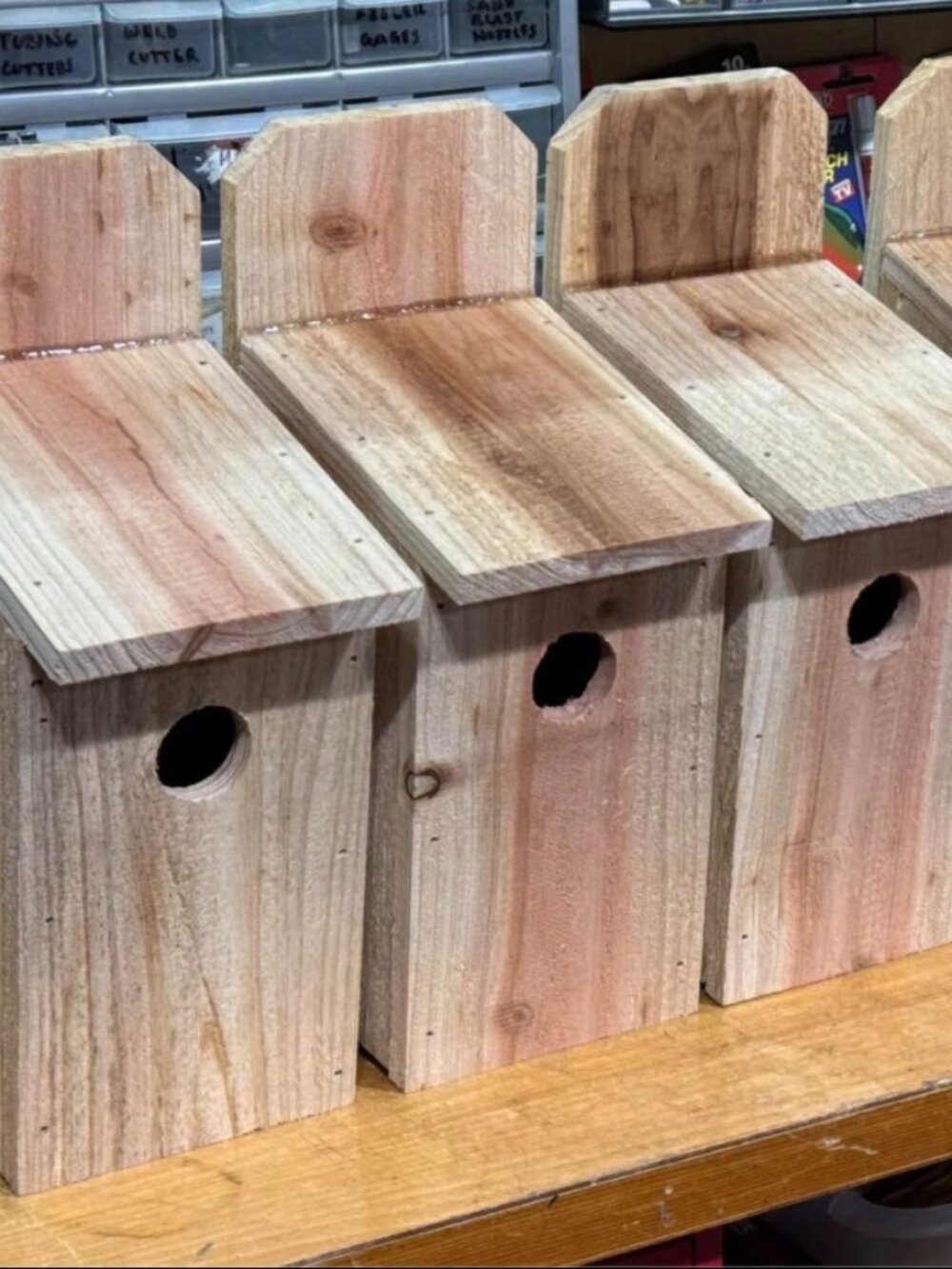 Our Cedar Bird Houses are Unique and a Hotel for your feathery Friends